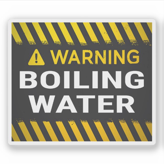 Sticker Warning Boiling Water (Devant)
