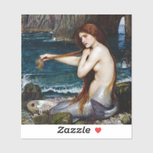 Sticker Waterhouse Pre Raphaelite Mernaid