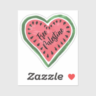 Sticker Watermelon Heart "Free Palestine"