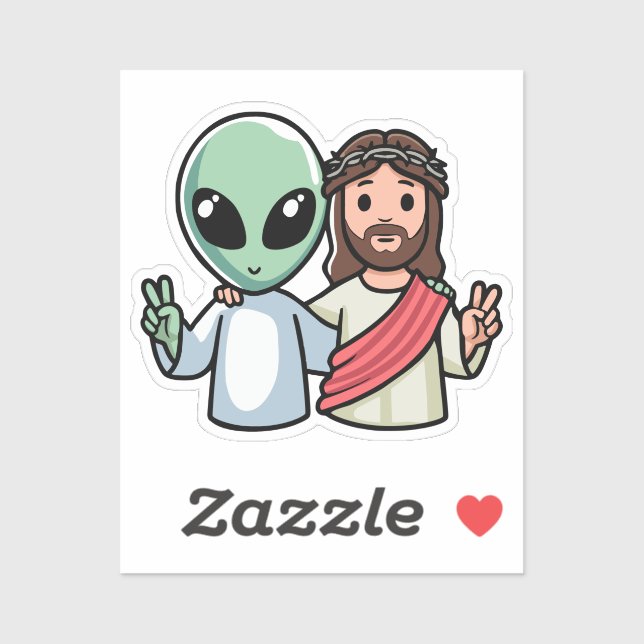 Sticker We come in peace (Feuille)