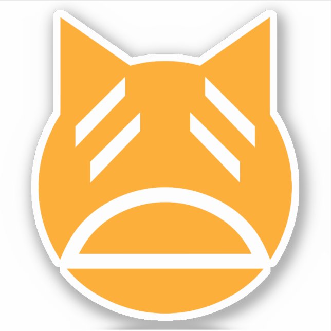 Sticker Weary Emoji Cat (Devant)