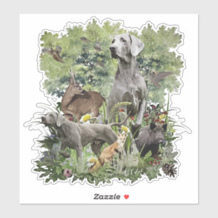 Sticker Weimaraner, "Grey Ghost"