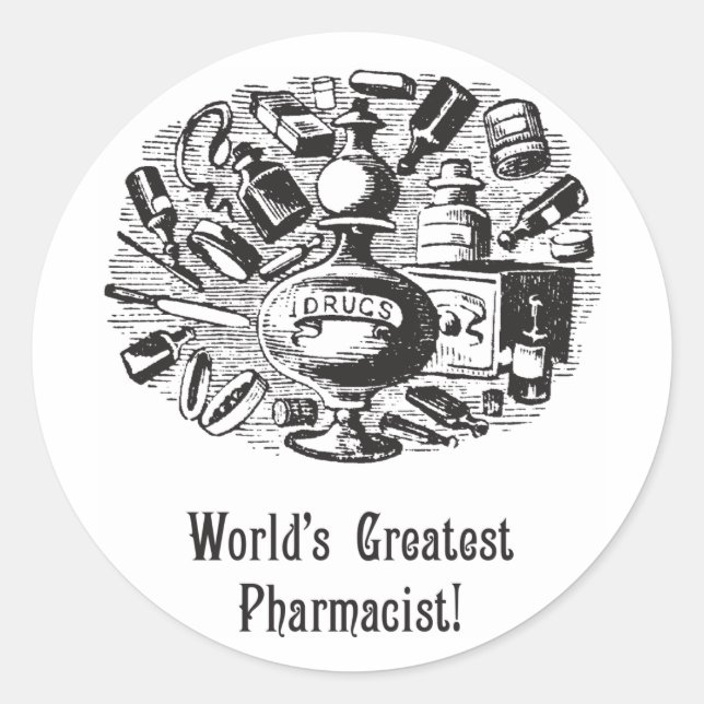 Sticker Weltbester Apotheker (Vorderseite)