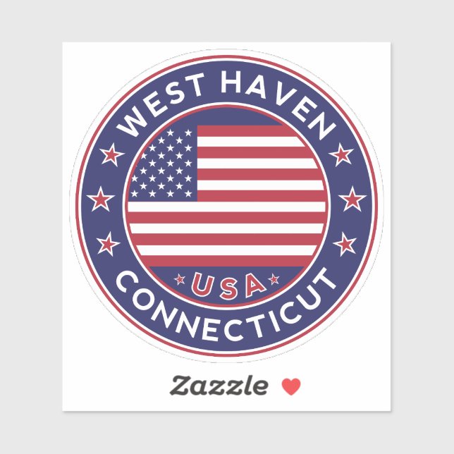 Sticker West Haven Connecticut, West Haven (Feuille)