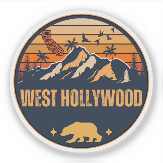 Sticker West Hollywood, Californie (Devant)