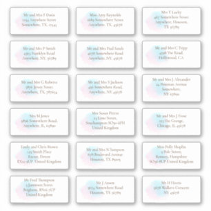 Sticker Whimsical Pastel Invités Nom individuel Adresses