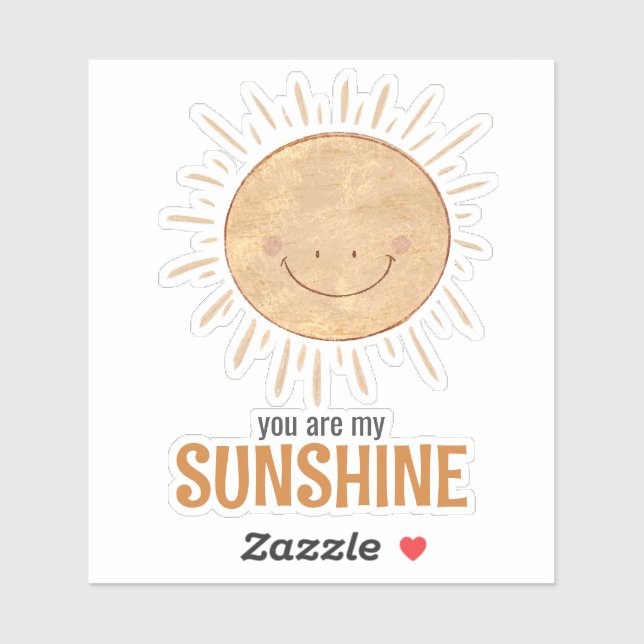 Sticker Whimsical Vous êtes mon soleil brillant Sun Vinyl (Feuille)