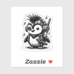 Sticker Whimsigoth Punkrock Weirdcore Penguin Art Vintage