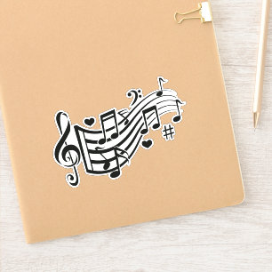 Sticker Whispers harmonieux : Feed the Rhythm - Notes musi