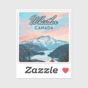 Sticker Whistler Canada Colombie-Britannique Station de sk