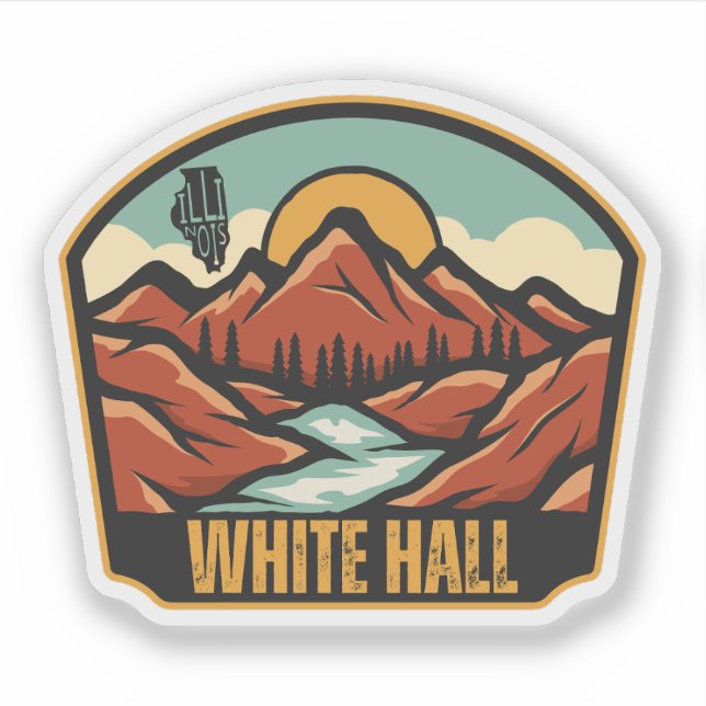 Sticker White Hall, Illinois (Devant)