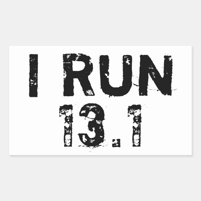 Sticker White I Run 13.1 (Devant)