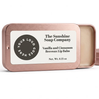Sticker White or Clear Lip Balm Slide Top Label with Logo