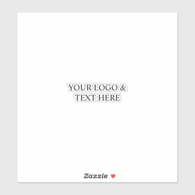 Sticker White Personalized – Your Logo & Text Here (Feuille)
