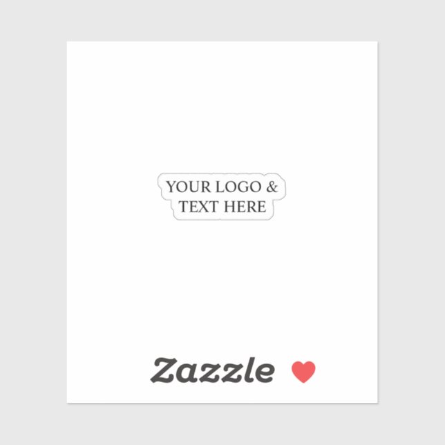 Sticker White Personalized – Your Logo & Text Here (Feuille)