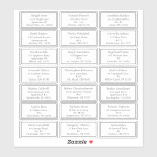 Sticker White Simple Minimalist Baby shower Adresse du cli