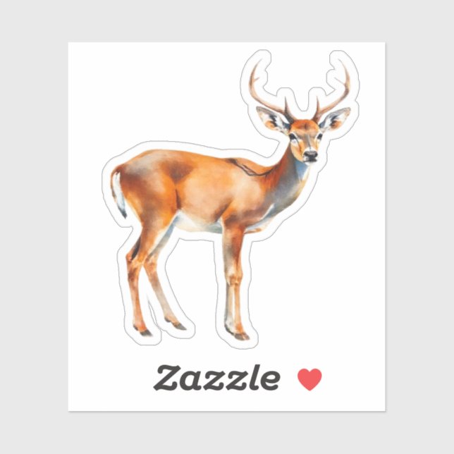 Sticker White Tail Deer (Feuille)