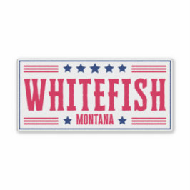 Sticker WHITEFISH MONTANA Étoiles & rayures