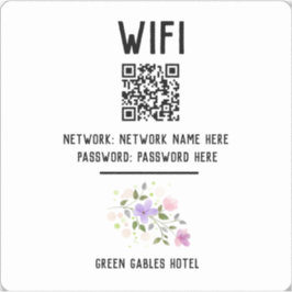 Sticker WiFi de l'hôtel avec code QR