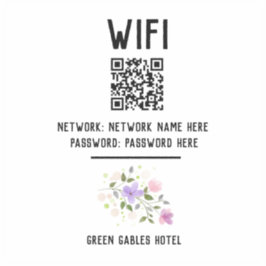 Sticker WiFi de l'hôtel avec code QR
