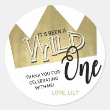Sticker Wild One Merci Anniversaire Favoriser Stic
