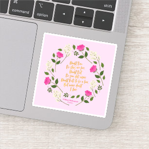 Sticker William Shakespeare, Floral rose et violet