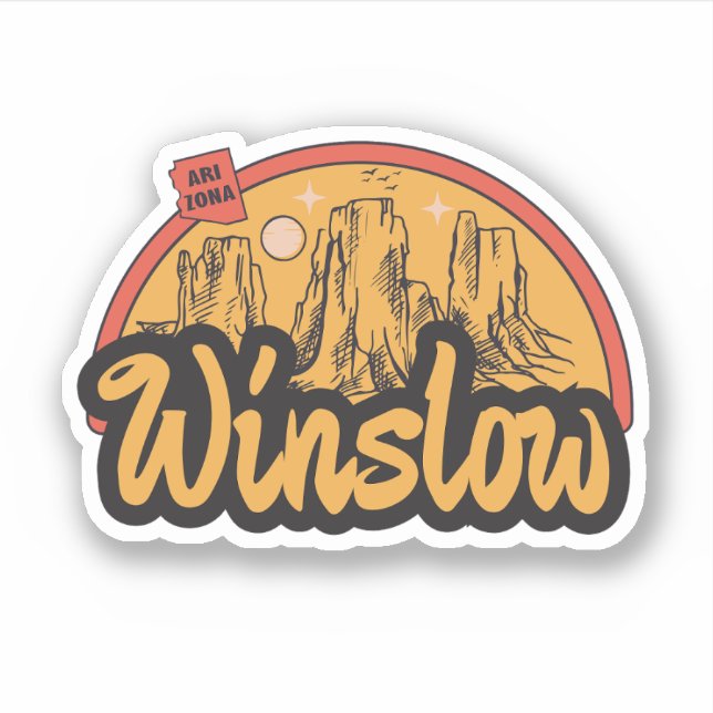 Sticker Winslow, Arizona (Devant)