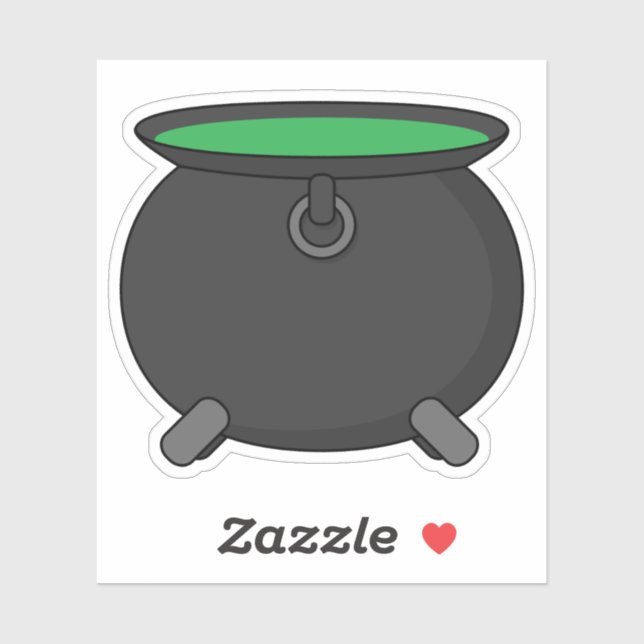 Sticker Witch Cauldron (Feuille)