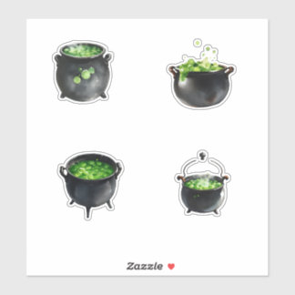 Sticker Witches Black Cauldron