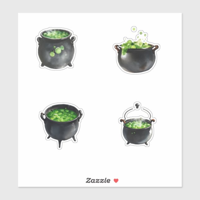 Sticker Witches Black Cauldron (Feuille)
