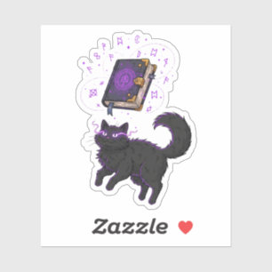 Sticker Witchy Meowgic - Lévitation Chat