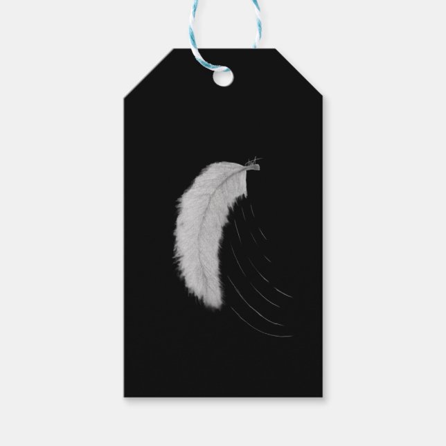 Sticker with feather geschenkanhänger (Vorderseite)