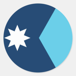 Sticker with Flag of Minnesota, USA