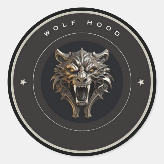 Sticker Wolf Hood (Devant)