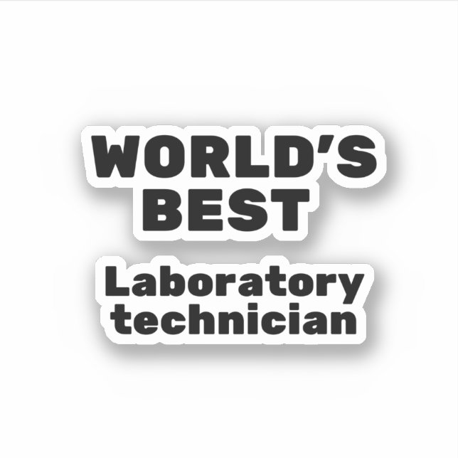 Sticker World's Best Laboratory Technician (Devant)