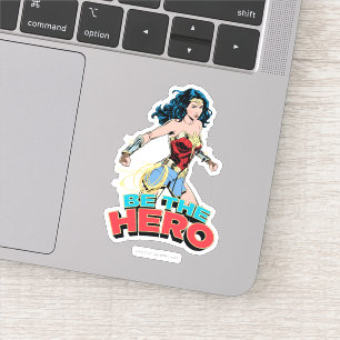 Sticker WW84   Be The Hero Wonder Woman Retro Comic Art
