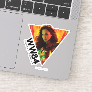 Sticker WW84  Kaleidoscope de la femme rouge-orange