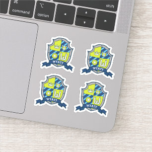 Sticker Wyatt lettre initiale W nom personnalisé porte cre