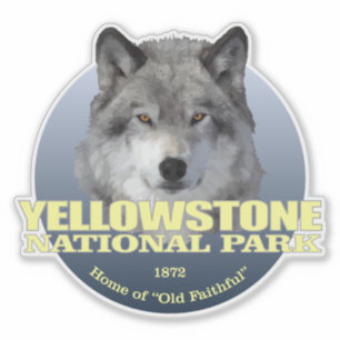 Sticker Yellowstone NP (loup) 2 POIDS
