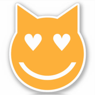 Sticker Yeux en forme de coeur Emoji