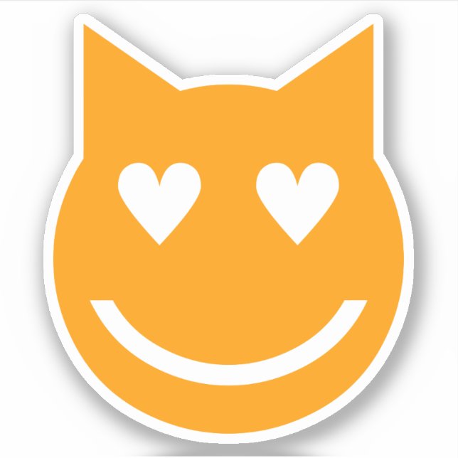 Sticker Yeux en forme de coeur Emoji (Devant)