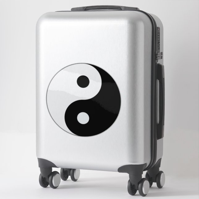 Sticker Yin Yang transparent (Sur valise)