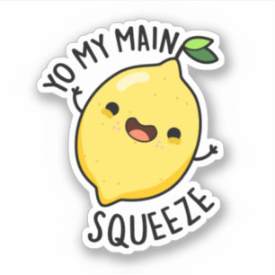 Sticker Yo Ma Squeeze Principale Funny Pun citron