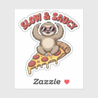 Yoga Paresseux Pizza Drôle Slow and Saucy