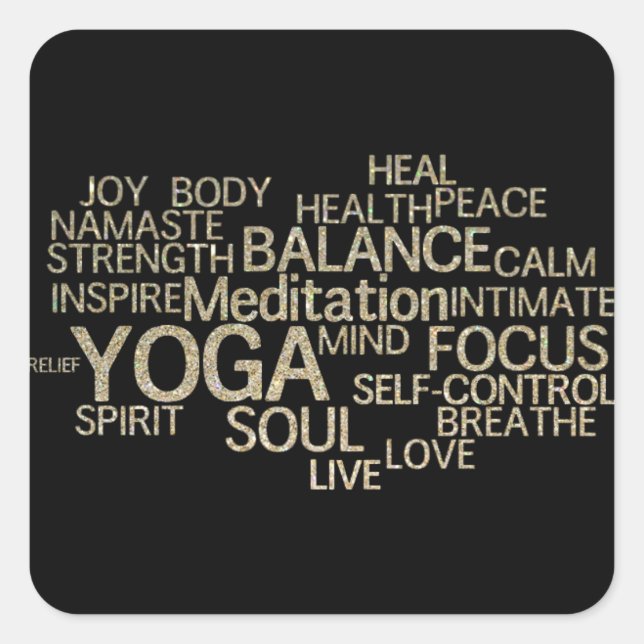 Sticker YOGA parties scintillant (Devant)