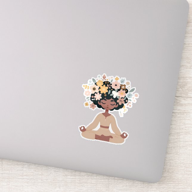 Sticker Yoga Sukhasana Ruhe und Gleichgewicht (Detail)