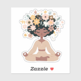 Sticker Yoga Sukhasana Ruhe und Gleichgewicht