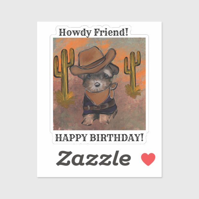 Sticker Yorkie Poo (Feuille)