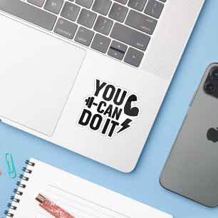 Sticker You Can Do It - Poster de gymnastique motivationne