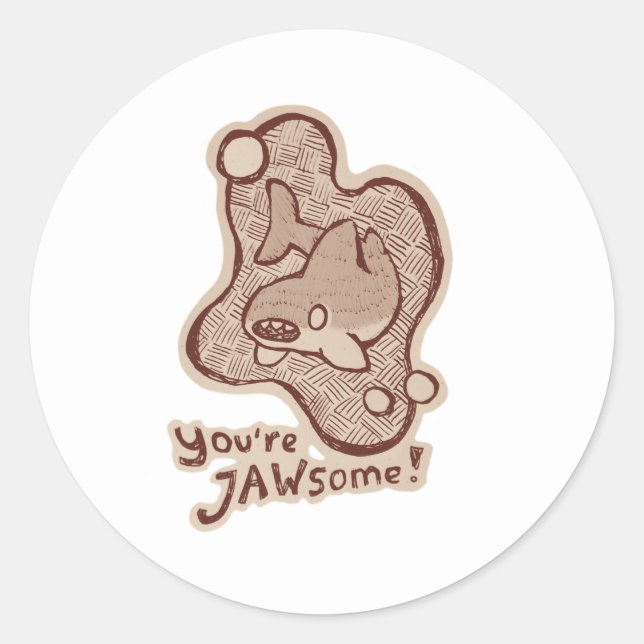 Sticker you’re jawsome Shark  (Vorderseite)